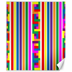 Rainbow Geometric Design Spectrum Canvas 20  X 24   by Nexatart