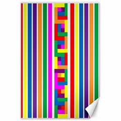 Rainbow Geometric Design Spectrum Canvas 20  X 30   by Nexatart