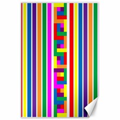 Rainbow Geometric Design Spectrum Canvas 24  X 36  by Nexatart