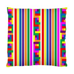 Rainbow Geometric Design Spectrum Standard Cushion Case (one Side) by Nexatart