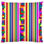 Rainbow Geometric Design Spectrum Large Cushion Case (Two Sides) Front