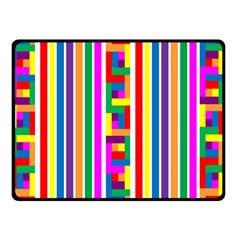 Rainbow Geometric Design Spectrum Double Sided Fleece Blanket (small)  by Nexatart