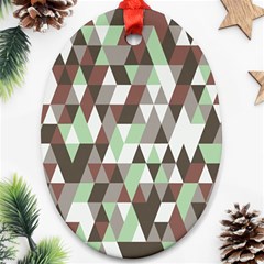 Pattern Triangles Random Seamless Ornament (oval) by Nexatart