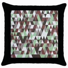 Pattern Triangles Random Seamless Throw Pillow Case (black) by Nexatart