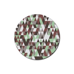 Pattern Triangles Random Seamless Rubber Coaster (round)  by Nexatart