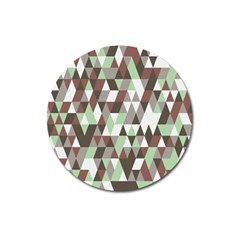 Pattern Triangles Random Seamless Magnet 3  (round) by Nexatart