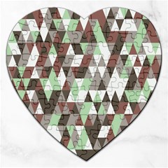 Pattern Triangles Random Seamless Jigsaw Puzzle (heart) by Nexatart