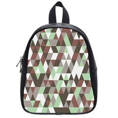 Pattern Triangles Random Seamless School Bags (small)  by Nexatart