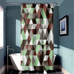 Pattern Triangles Random Seamless Shower Curtain 36  X 72  (stall)  by Nexatart