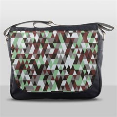 Pattern Triangles Random Seamless Messenger Bags by Nexatart