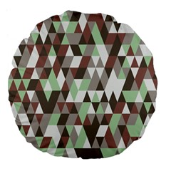 Pattern Triangles Random Seamless Large 18  Premium Flano Round Cushions by Nexatart