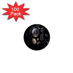 Fractal Sphere Steel 3d Structures 1  Mini Magnets (100 Pack)  by Nexatart