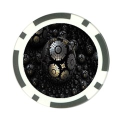 Fractal Sphere Steel 3d Structures Poker Chip Card Guard by Nexatart