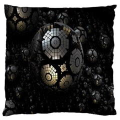 Fractal Sphere Steel 3d Structures Large Cushion Case (two Sides) by Nexatart