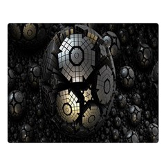 Fractal Sphere Steel 3d Structures Double Sided Flano Blanket (large)  by Nexatart