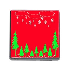 Merry Christmas Memory Card Reader (square) by Nexatart