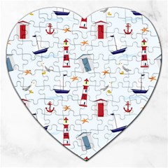 Seaside Beach Summer Wallpaper Jigsaw Puzzle (heart) by Nexatart