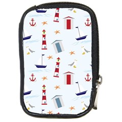 Seaside Beach Summer Wallpaper Compact Camera Cases by Nexatart