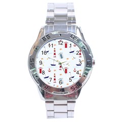 Seaside Beach Summer Wallpaper Stainless Steel Analogue Watch by Nexatart