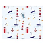 Seaside Beach Summer Wallpaper Double Sided Flano Blanket (Large)  80 x60  Blanket Front