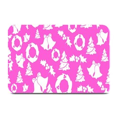 Pink Christmas Background Plate Mats by Nexatart