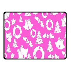 Pink Christmas Background Fleece Blanket (small)