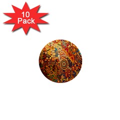 Ethnic Pattern 1  Mini Buttons (10 Pack)  by Nexatart