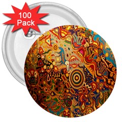 Ethnic Pattern 3  Buttons (100 Pack)  by Nexatart