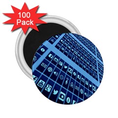 Mobile Phone Smartphone App 2 25  Magnets (100 Pack)  by Nexatart