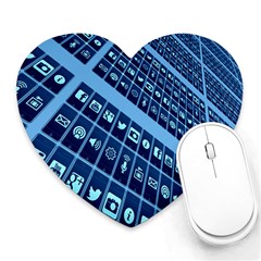 Mobile Phone Smartphone App Heart Mousepads by Nexatart