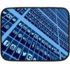 Mobile Phone Smartphone App Double Sided Fleece Blanket (mini)  by Nexatart