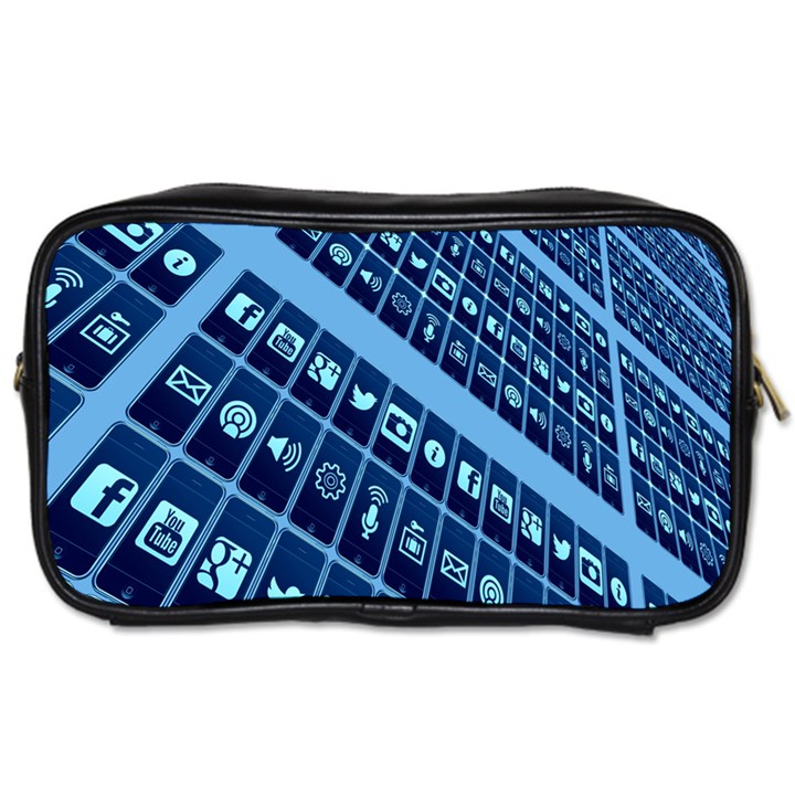 Mobile Phone Smartphone App Toiletries Bags 2-Side