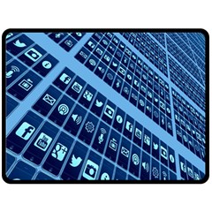 Mobile Phone Smartphone App Fleece Blanket (large) 