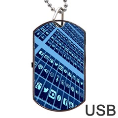 Mobile Phone Smartphone App Dog Tag Usb Flash (one Side) by Nexatart