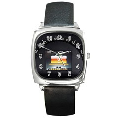 Interior Car Vehicle Auto Square Metal Watch by Nexatart