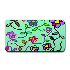 Flowers Floral Doodle Plants Medium Bar Mats by Nexatart