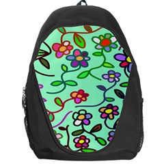 Flowers Floral Doodle Plants Backpack Bag by Nexatart