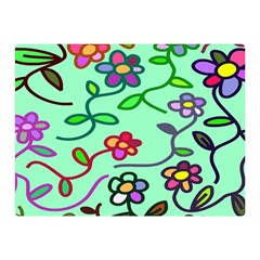 Flowers Floral Doodle Plants Double Sided Flano Blanket (mini)  by Nexatart