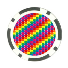 Rainbow 3d Cubes Red Orange Poker Chip Card Guard (10 Pack) by Nexatart