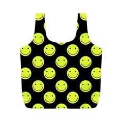 Happy Face Pattern Full Print Recycle Bags (m)  by Nexatart