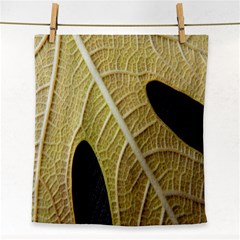 Yellow Leaf Fig Tree Texture Face Towel by Nexatart