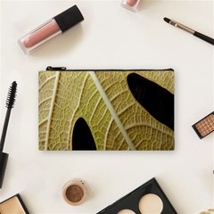 Yellow Leaf Fig Tree Texture Cosmetic Bag (small)  by Nexatart