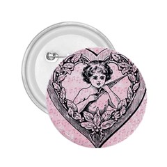 Heart Drawing Angel Vintage 2 25  Buttons by Nexatart