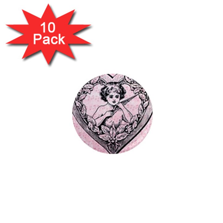 Heart Drawing Angel Vintage 1  Mini Magnet (10 pack) 