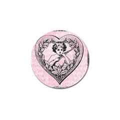 Heart Drawing Angel Vintage Golf Ball Marker by Nexatart