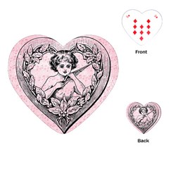 Heart Drawing Angel Vintage Playing Cards (heart)  by Nexatart