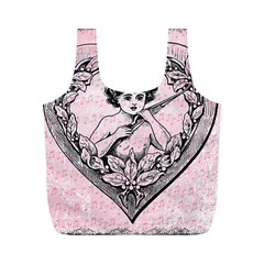 Heart Drawing Angel Vintage Full Print Recycle Bags (m)  by Nexatart