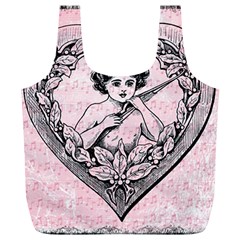 Heart Drawing Angel Vintage Full Print Recycle Bags (l)  by Nexatart