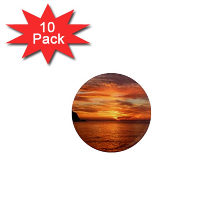 Sunset Sea Afterglow Boot 1  Mini Magnet (10 pack) 