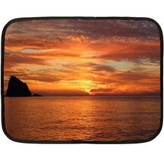 Sunset Sea Afterglow Boot Fleece Blanket (mini) by Nexatart